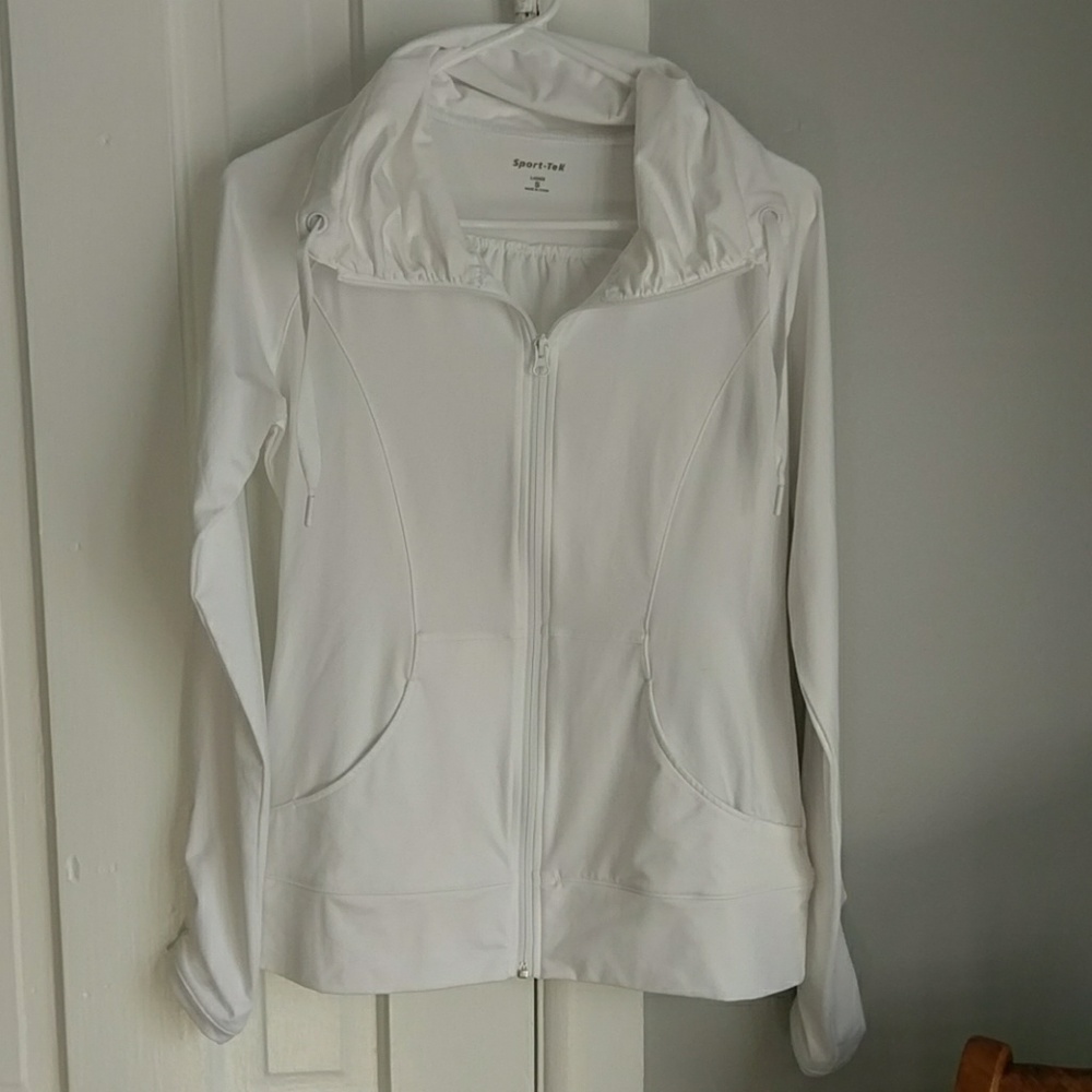 NWOT white athletic jacket